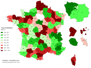 Taxe d'habitation par département Taxe d'habitation par département