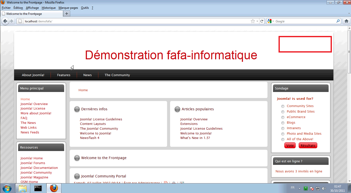 comment modifier template joomla