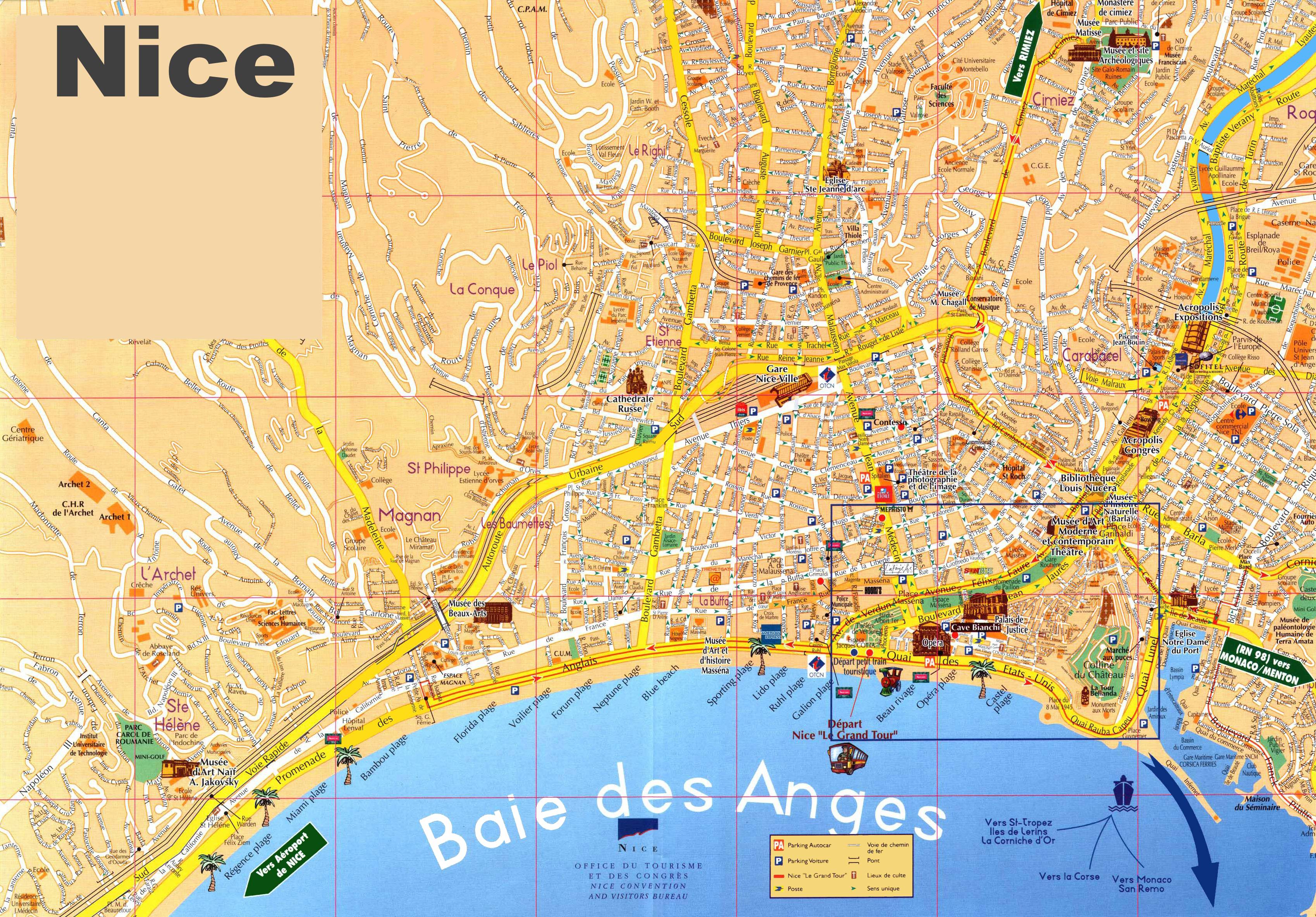 Carte de Nice - Cartes et plans de Nice préfecture des Alpes-Maritimes