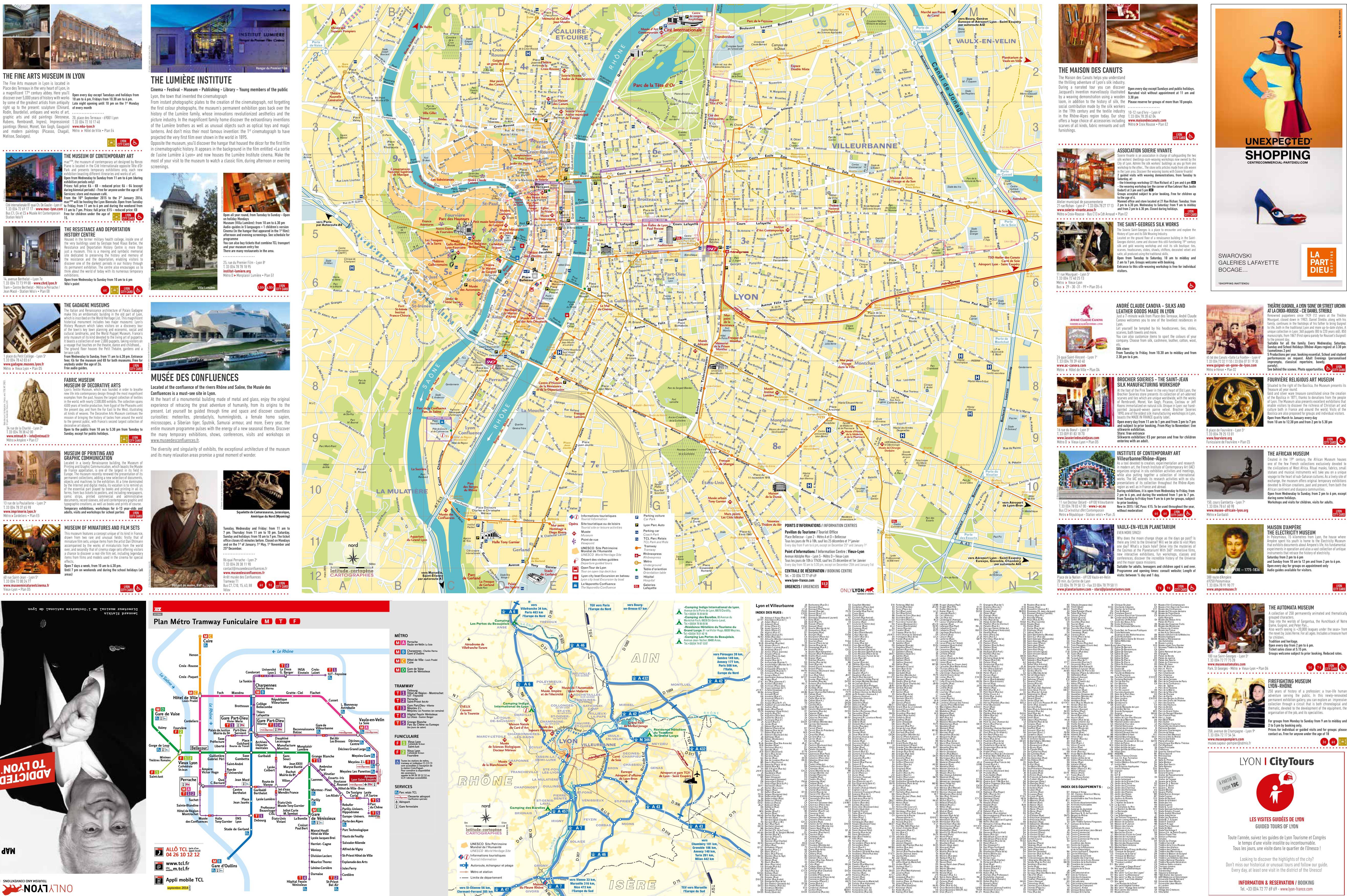 Carte de Lyon dans le Rhône - Carte et plan de la ville de Lyon