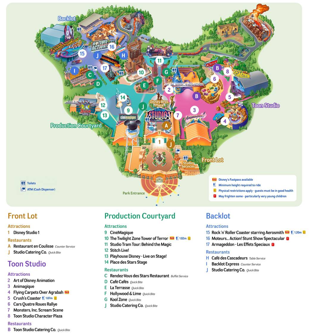 Plan parc Walt Disney