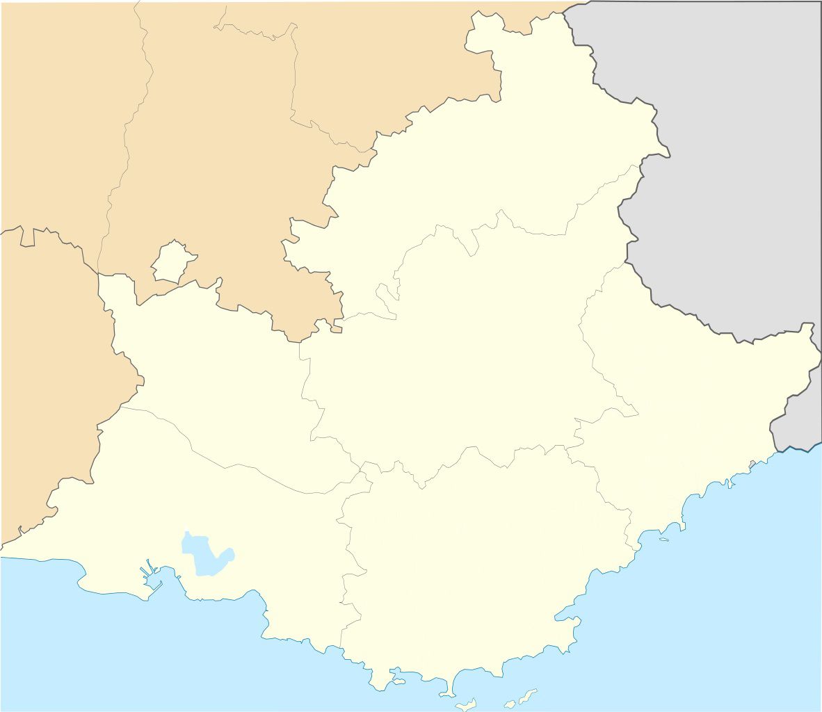 Carte de Provence Alpes Côtes d’Azur (PACA) Région de France