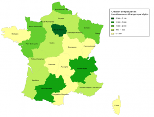 Carte Investissement étrangers par régions