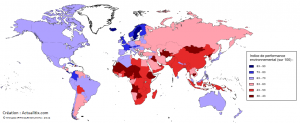 Carte pays écologiques et performance