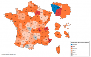 Départements avec le plus grand nombre de riche