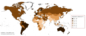 Carte de la population urbaine