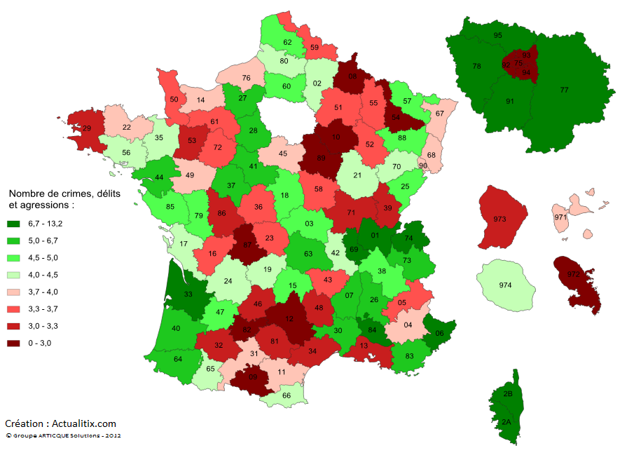 Carte des investissements dans la sécurité