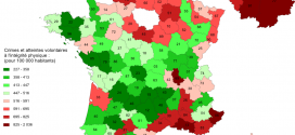 Carte des agressions, délits, crimes France