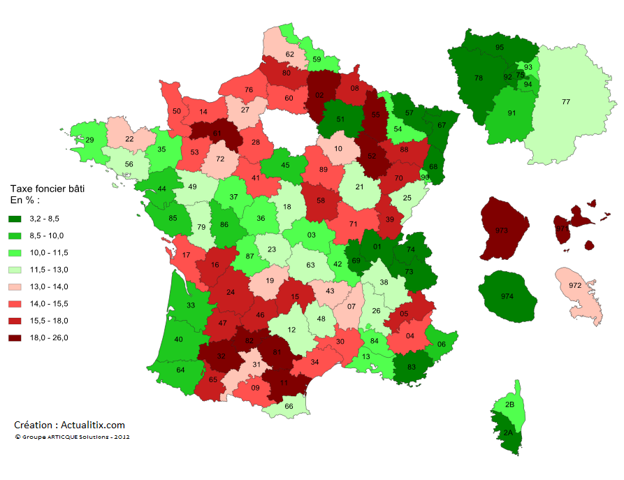 Taxe foncière sur le bâti