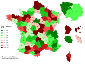 Taxe d'habitation par département