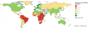 Homicides pour 100 000 habitants