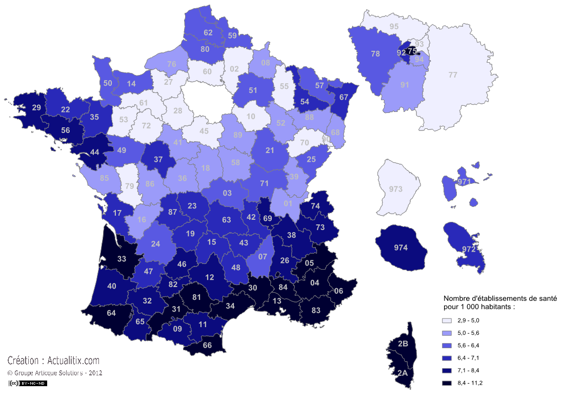 Etablissements de santé en France