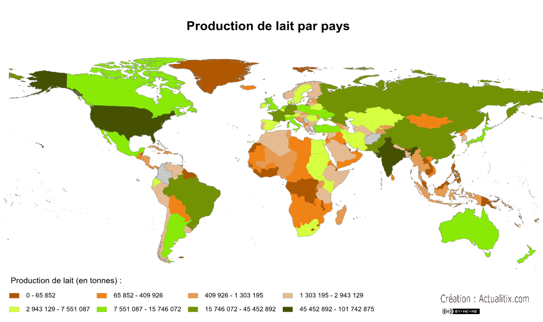 Pays producteurs de lait