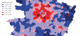 Revenu net moyen communes du Maine-et-Loire