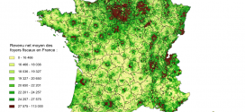 Revenu net moyen carte de France