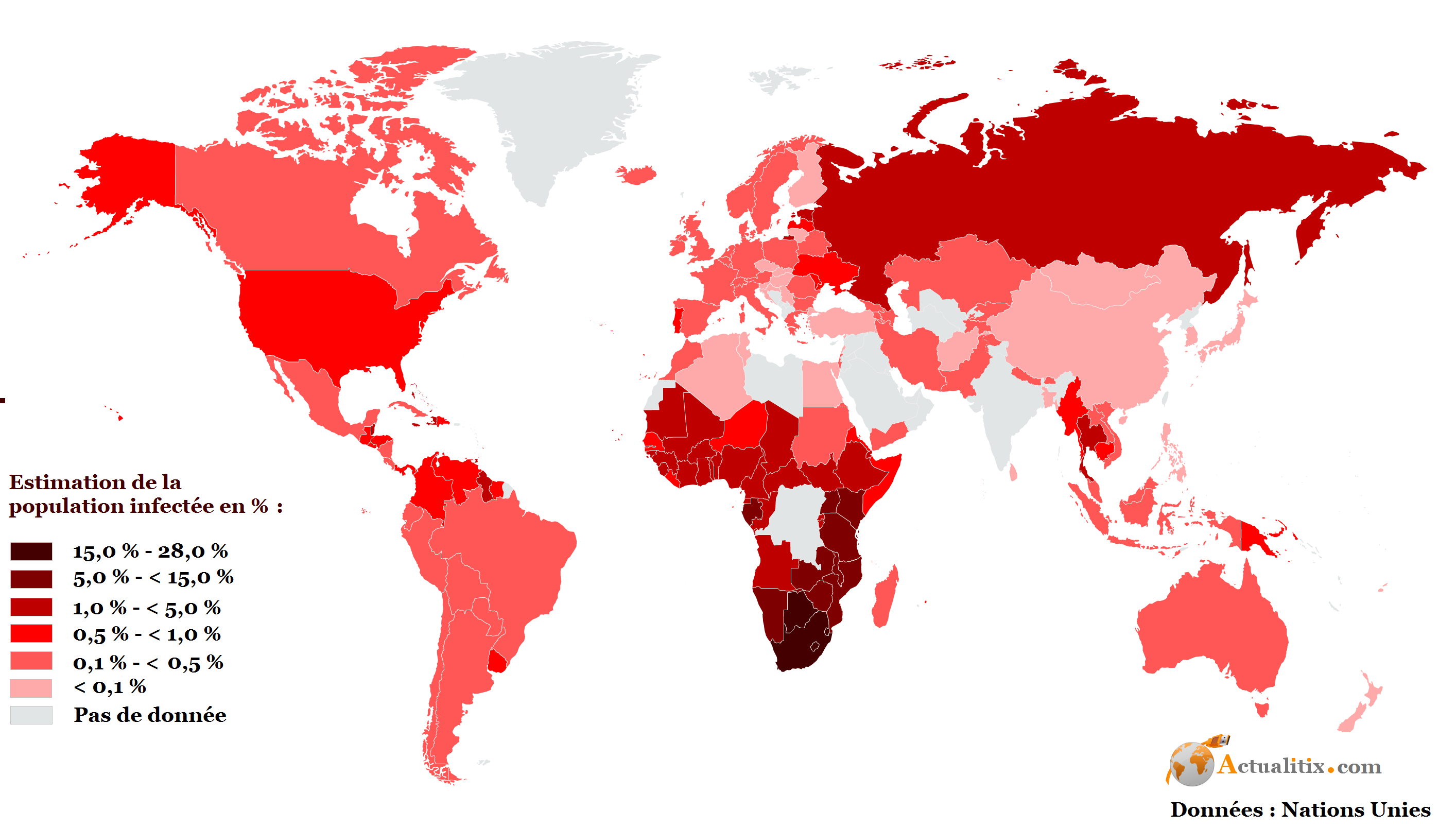 Le sida dans le monde en 2013