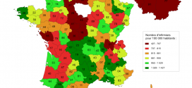 Nombre d'infirmiers par département