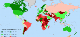 Carte de l'inflation dans le monde