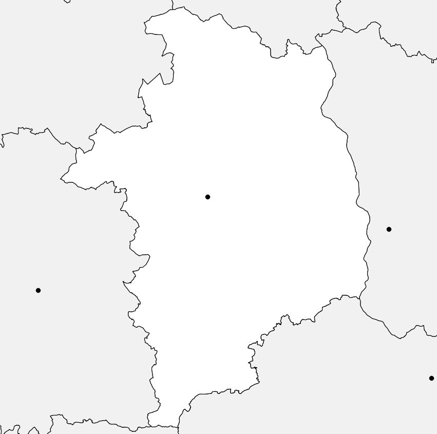 Carte vierge du Cher Carte vierge du Cher
