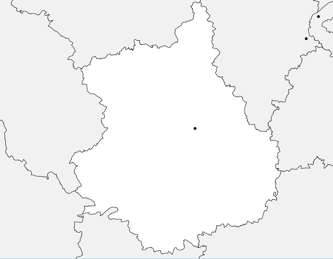 Carte vierge de l'Eure-et-Loir