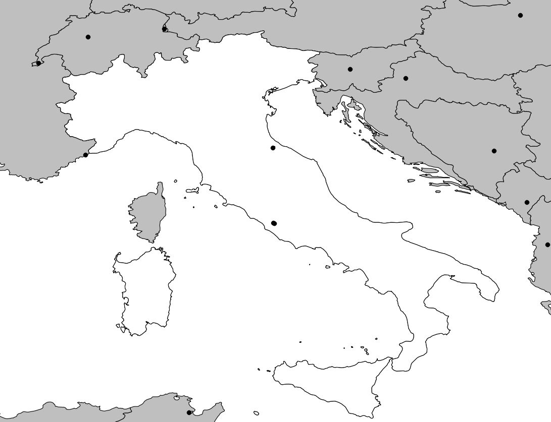 carte italie vierge