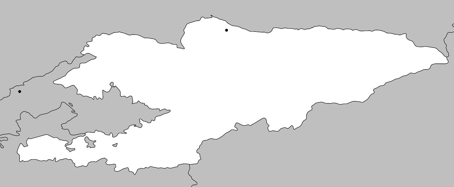 Carte vierge du Kirghizistan