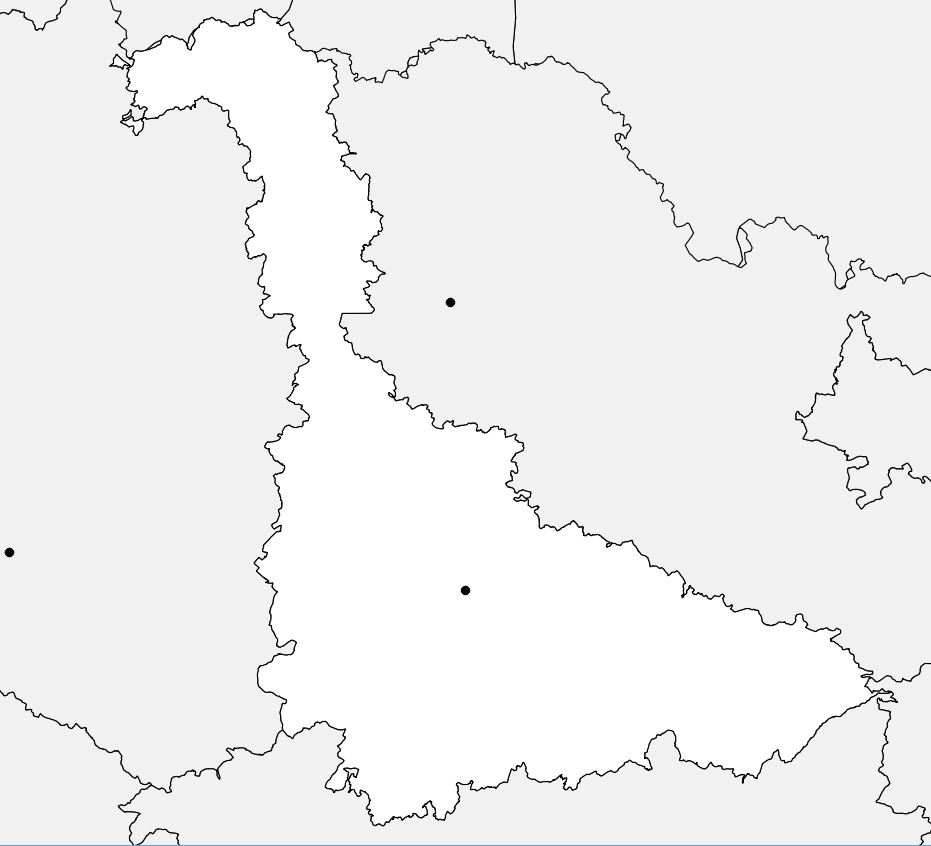 Carte vierge de la Meurthe-et-Moselle