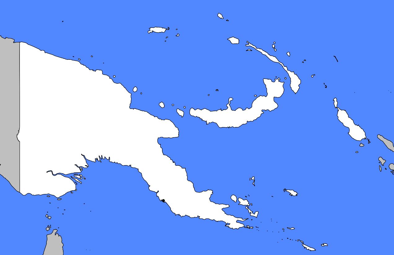 Carte vierge de la Papouasie-Nouvelle-Guinée