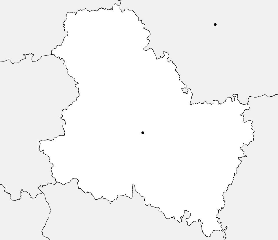 Carte vierge de l'Yonne Carte vierge de l'Yonne