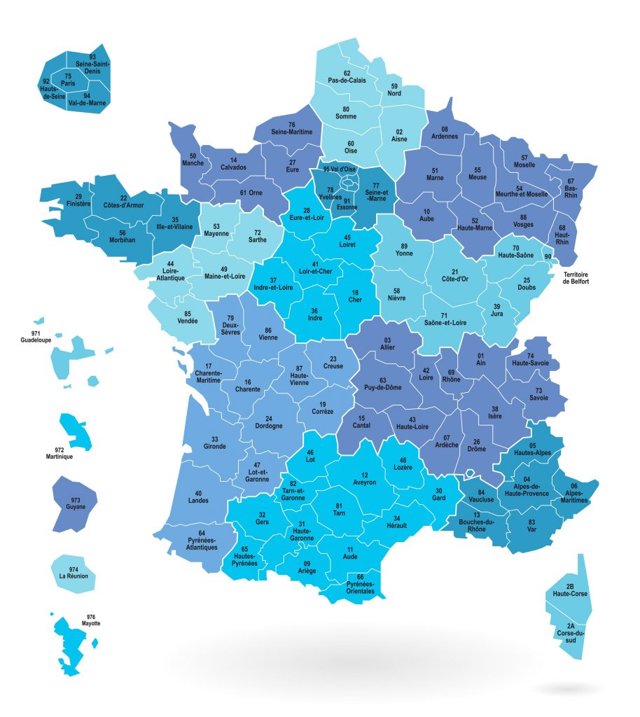 Départements de France métropolitaine