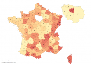 Numéros des départements de France métropolitaine