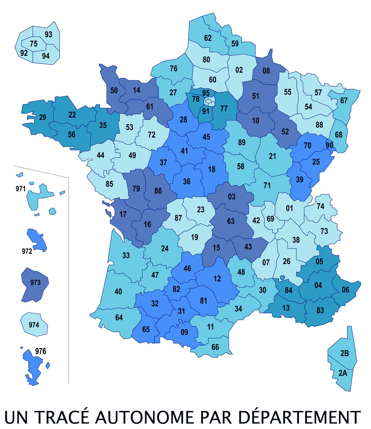 carte de france numéro département