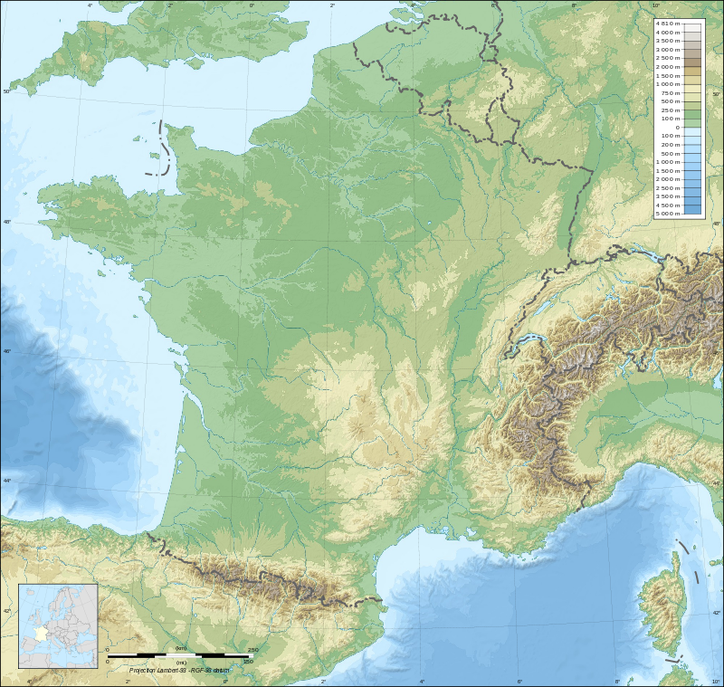 Carte du relief de la France Carte du relief de la France