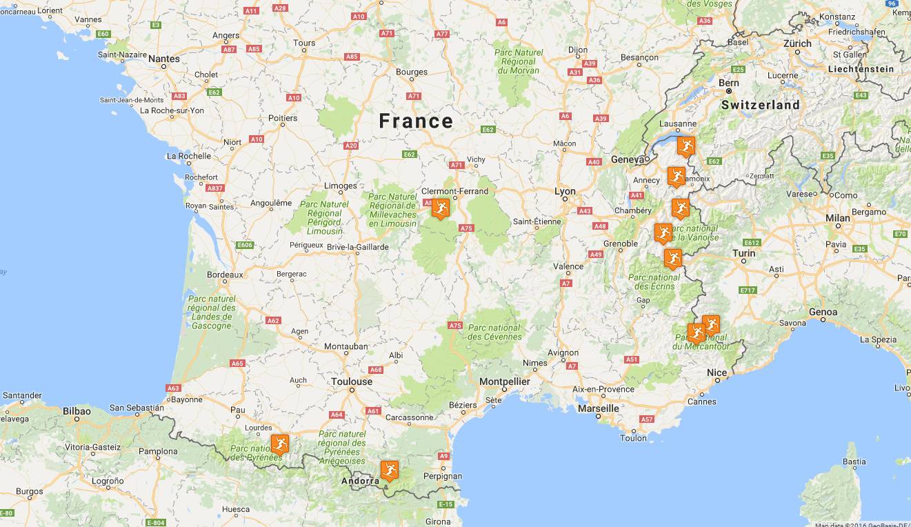 carte des stations de ski