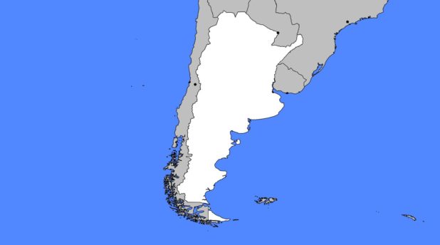 Carte vierge de l'Argentine