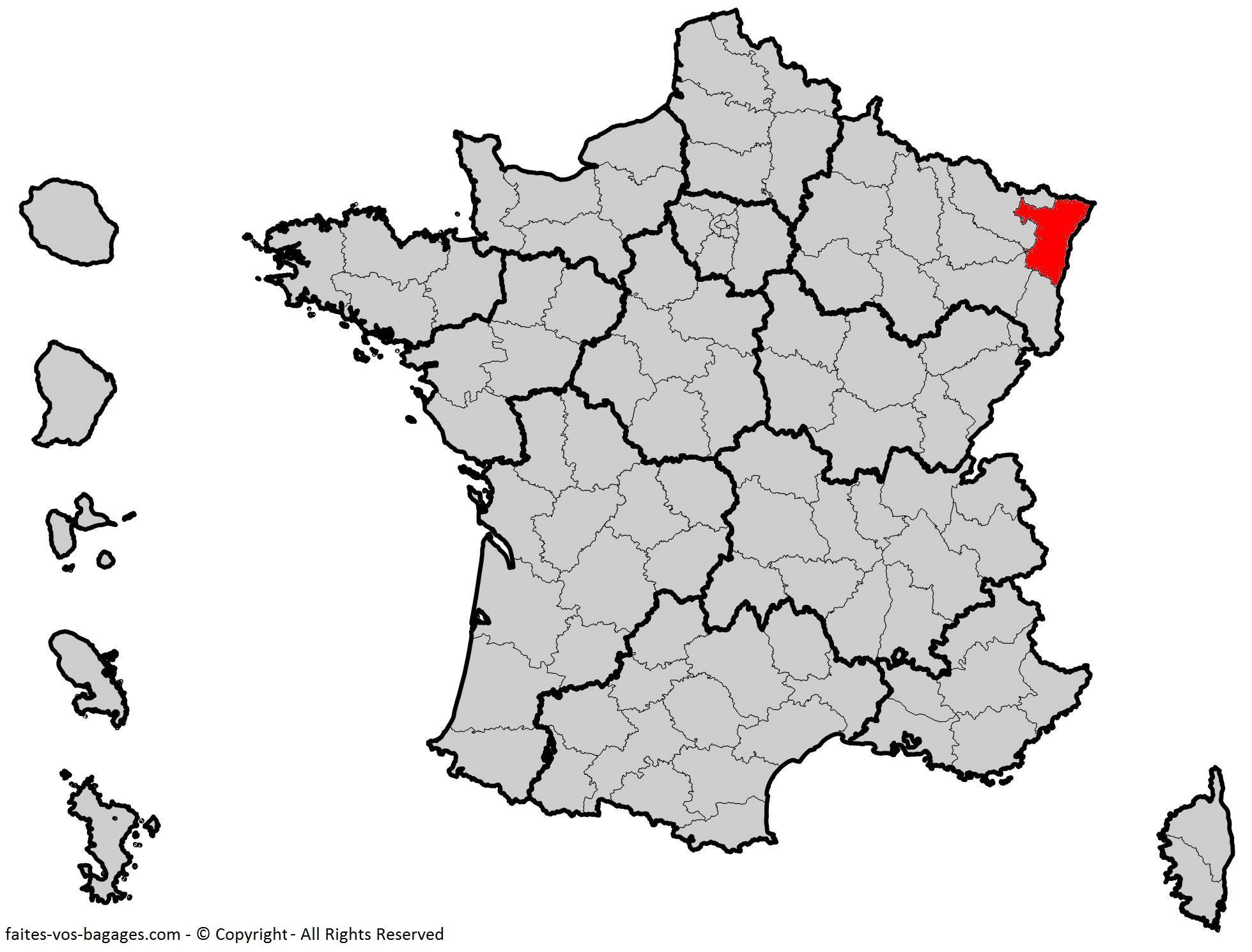 Où se trouve le Bas-Rhin ? Département 67