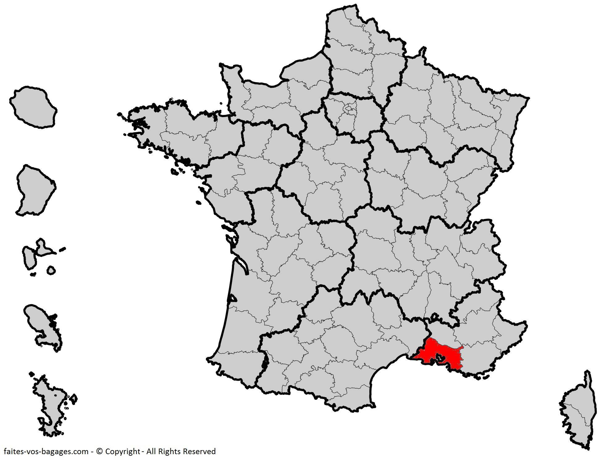 Où se trouve les Bouches-du-Rhône ? Département 13