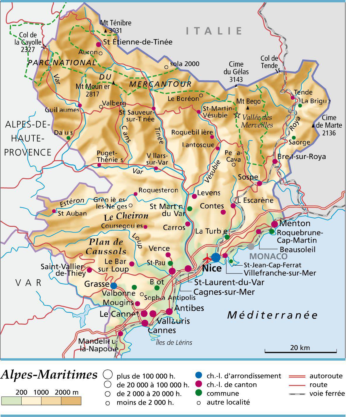 Carte Des Alpes Maritimes Cartes Et Plans Du Département