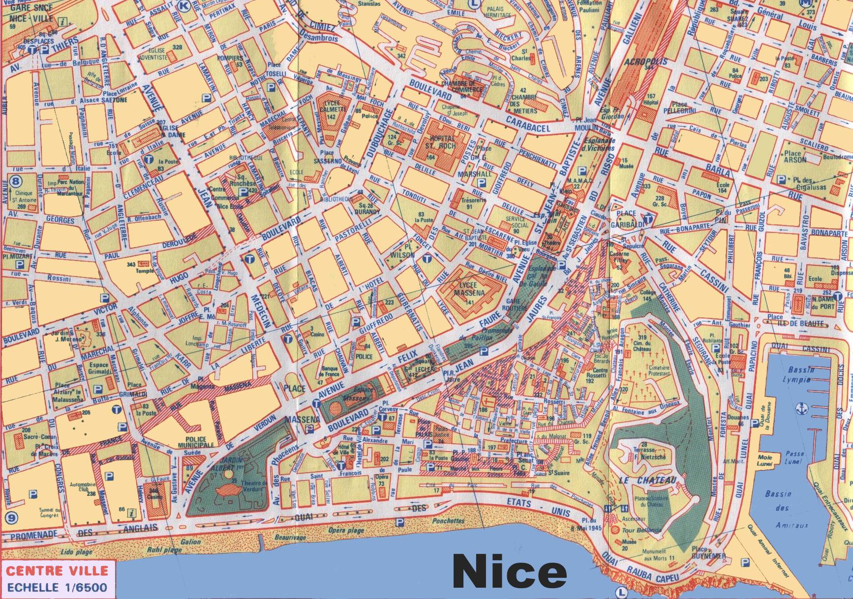 tourist map nice france