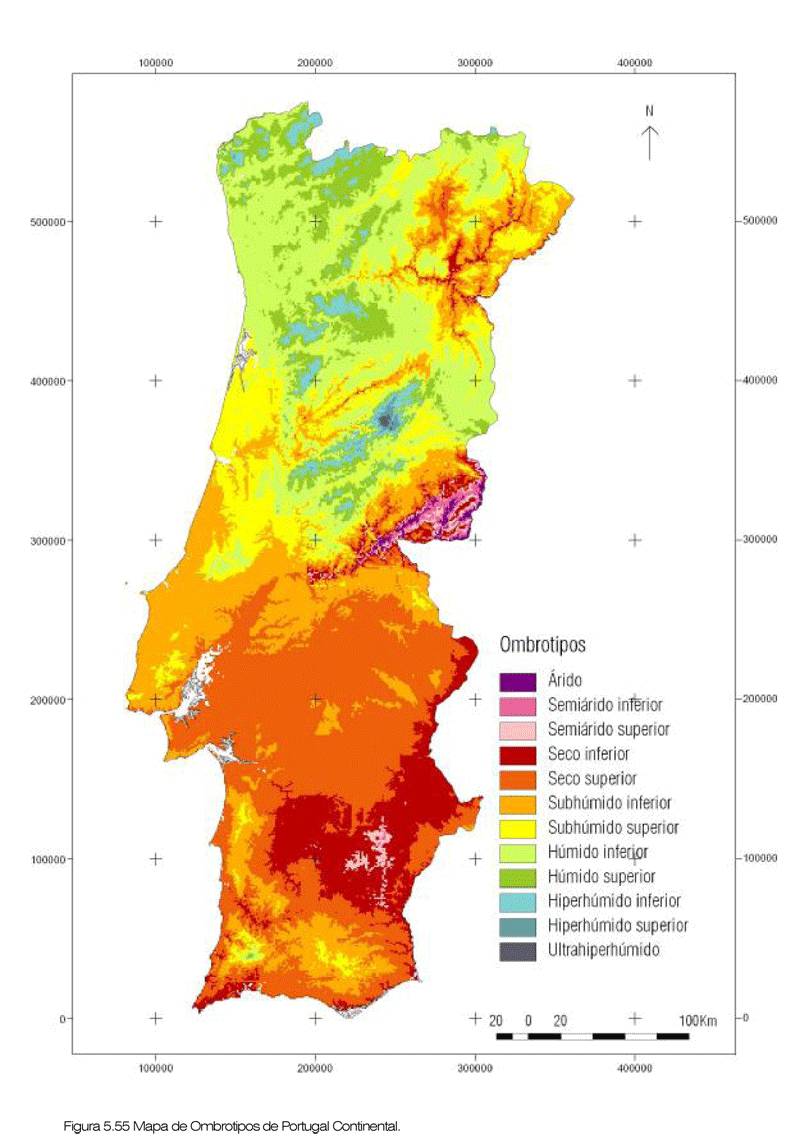 Portugal Climate Zones Map