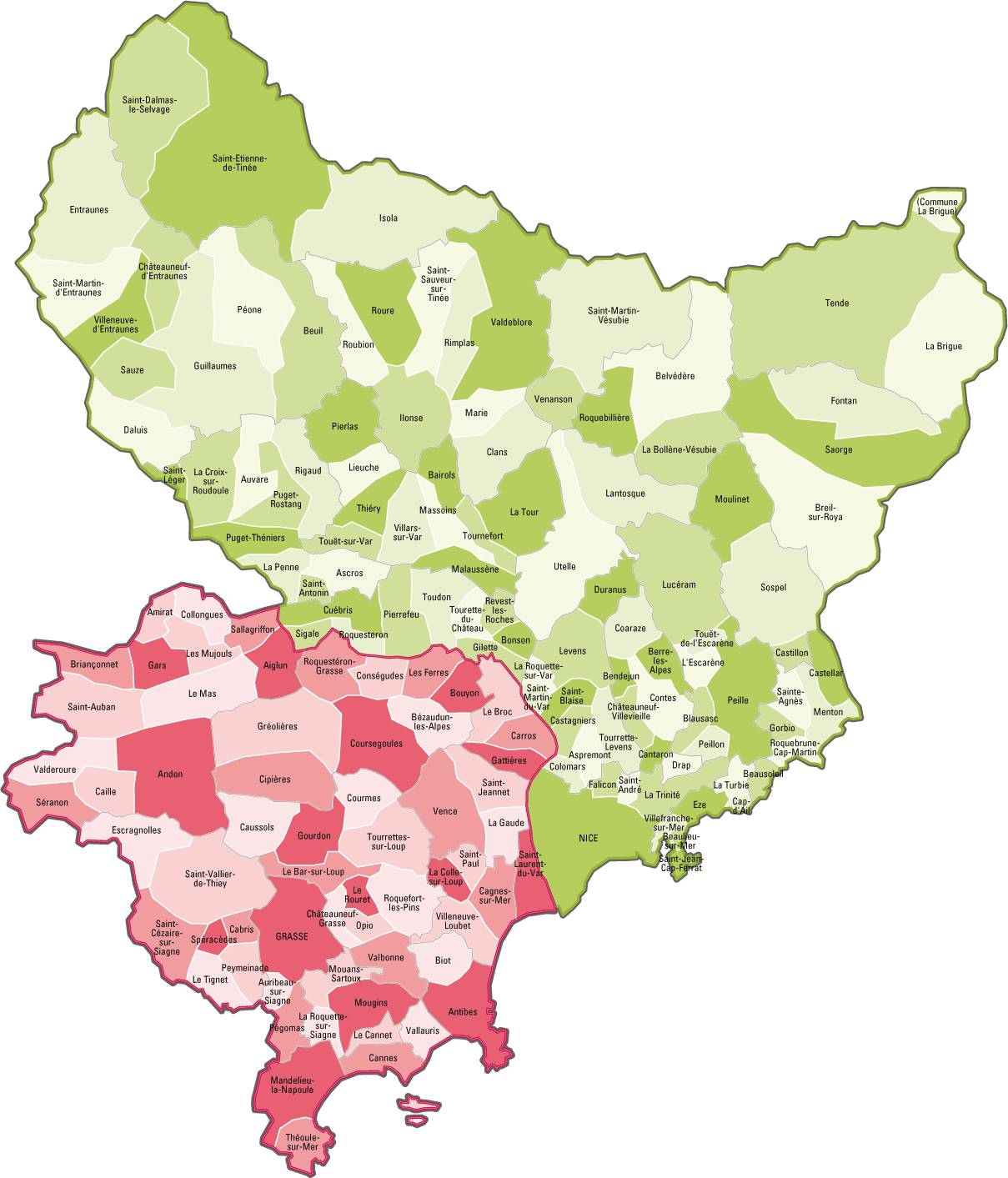 Carte des Alpes-Maritimes - Cartes et plans du département