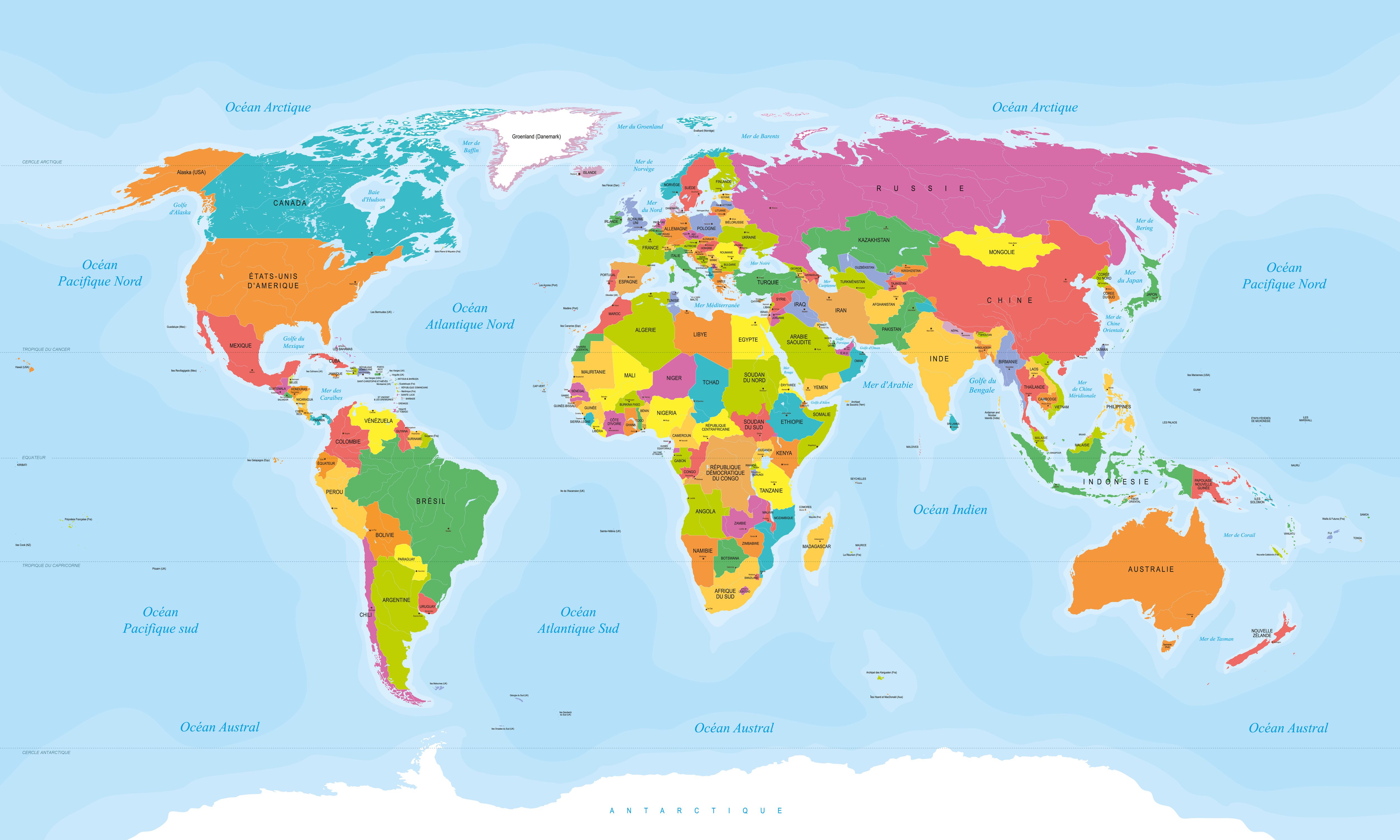 Carte Du Monde Présentation Du Monde Sous Forme De Cartograhie