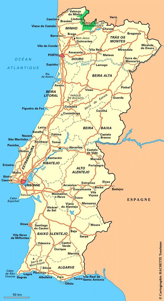 Carte du Portugal - Cartes et plans du Portugal - Découvrir le pays