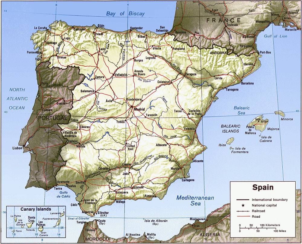 Civilisation - L'Espagne > Cartes - cours en ligne
