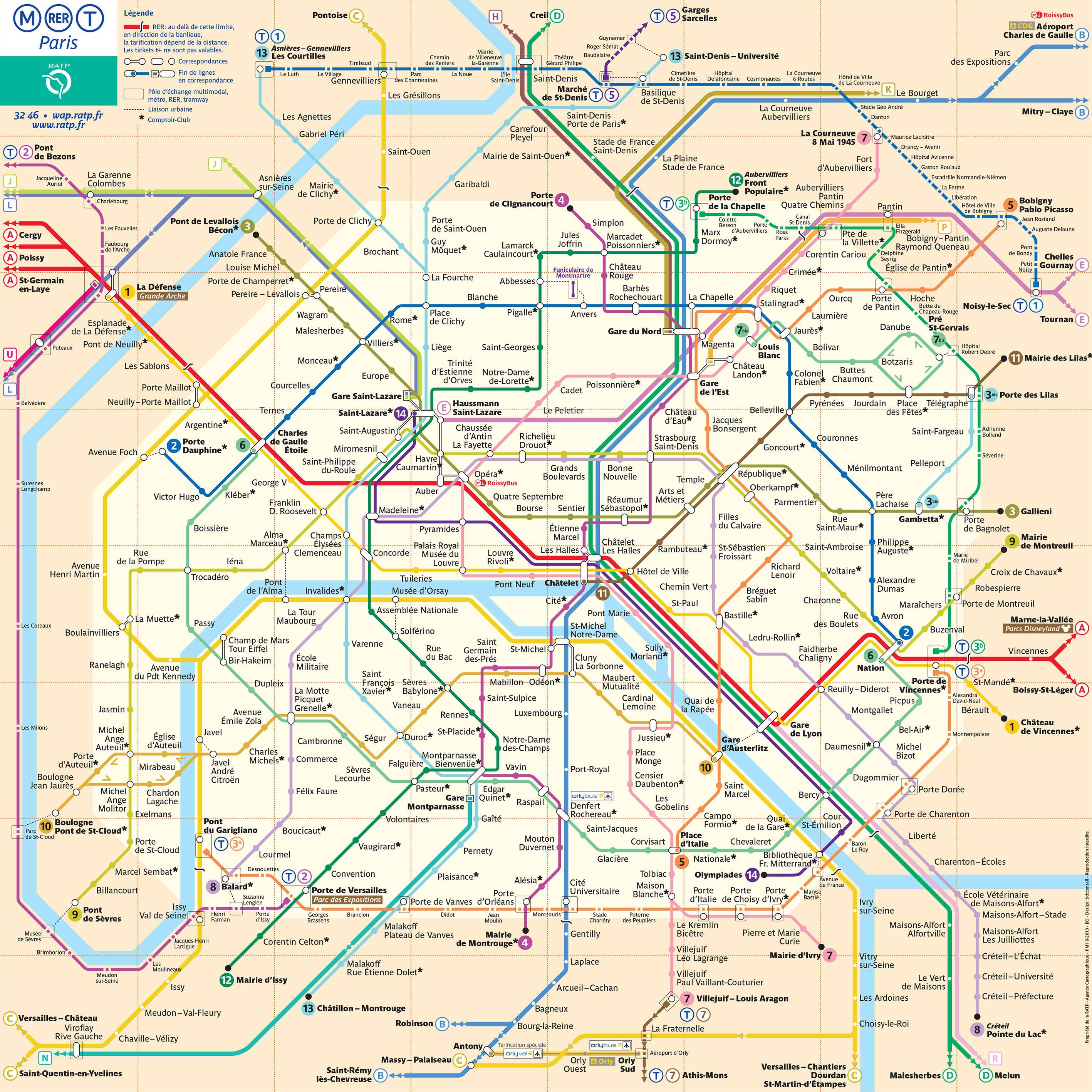 Carte du métro de Paris Carte du métro de Paris