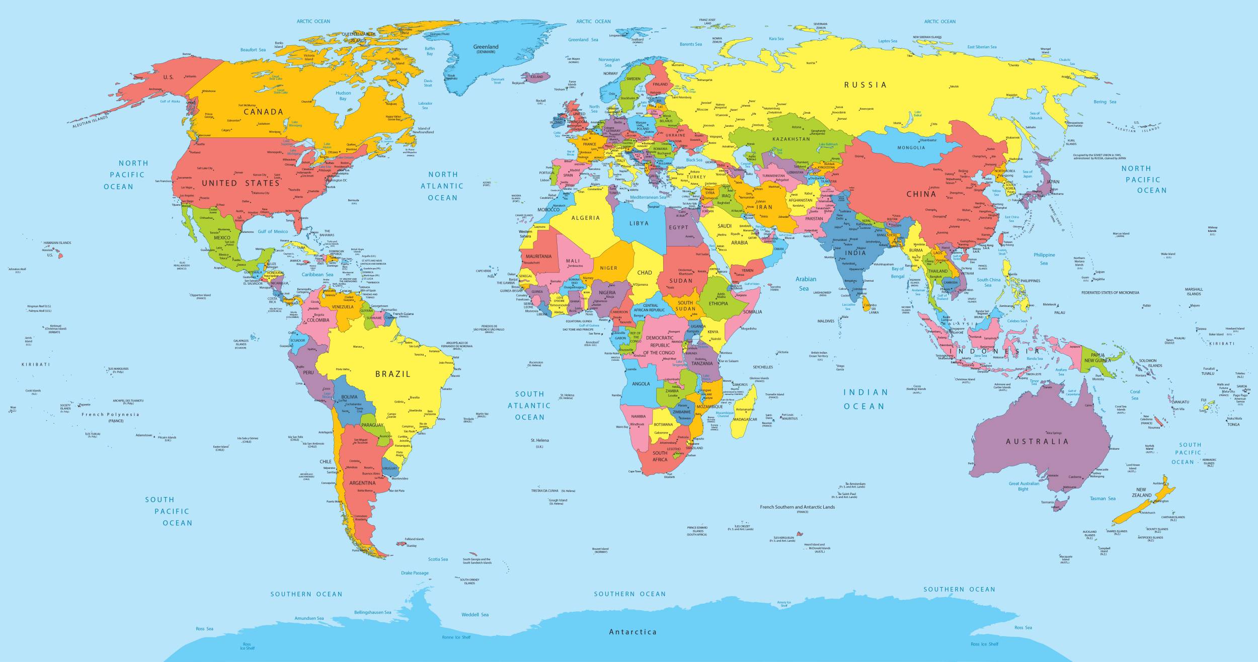 Carte Du Monde Présentation Du Monde Sous Forme De Cartograhie