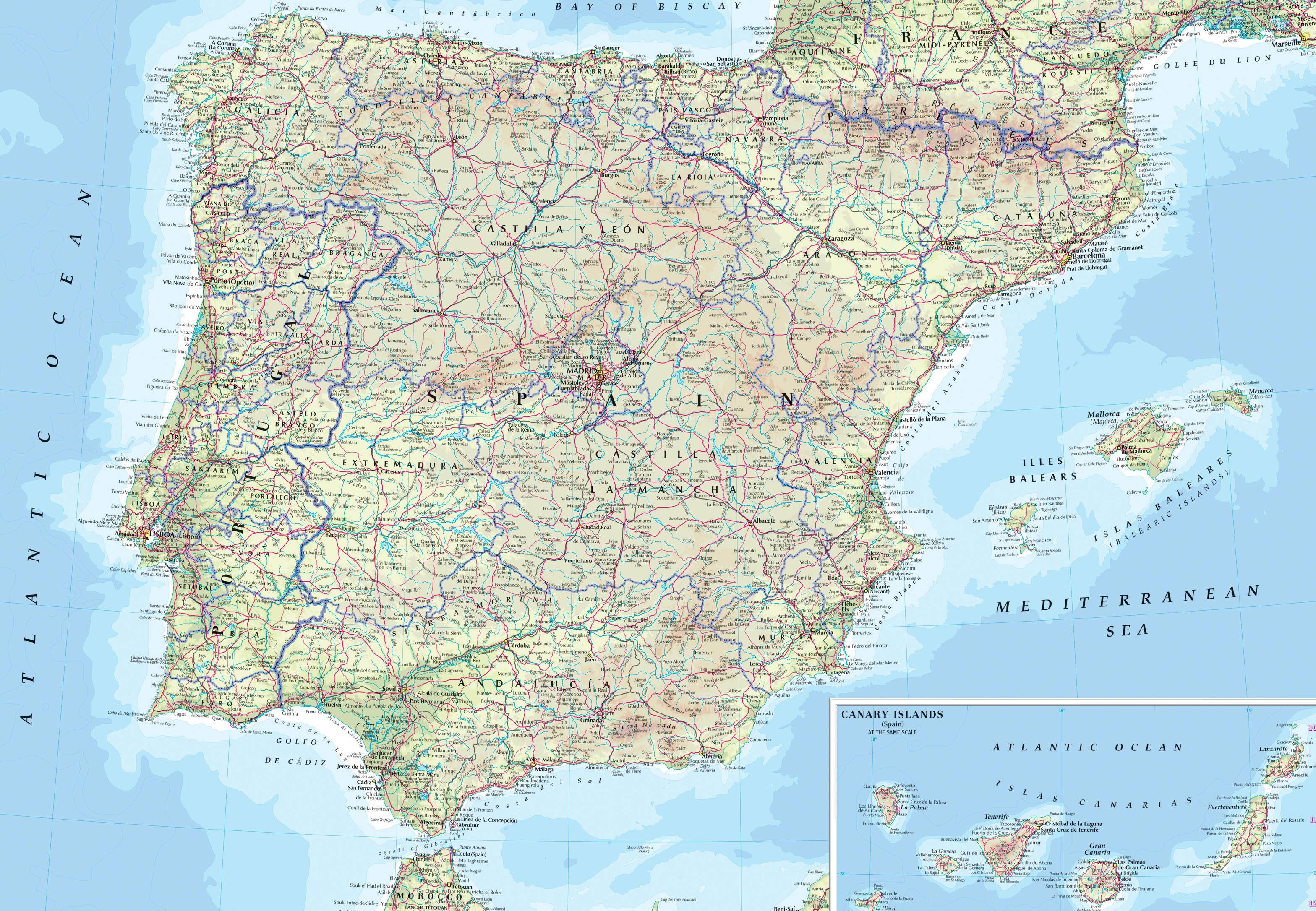 espagne-costa-carte-detaillee