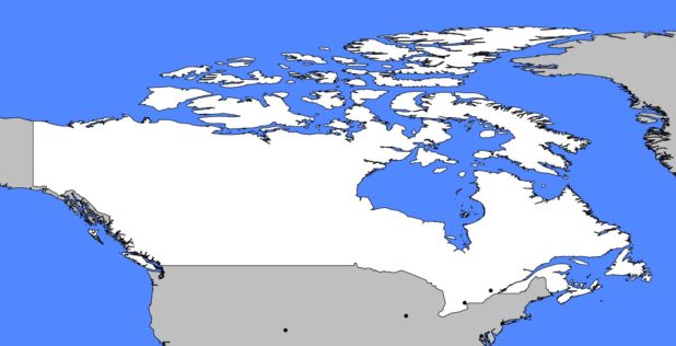 Carte vierge du Canada