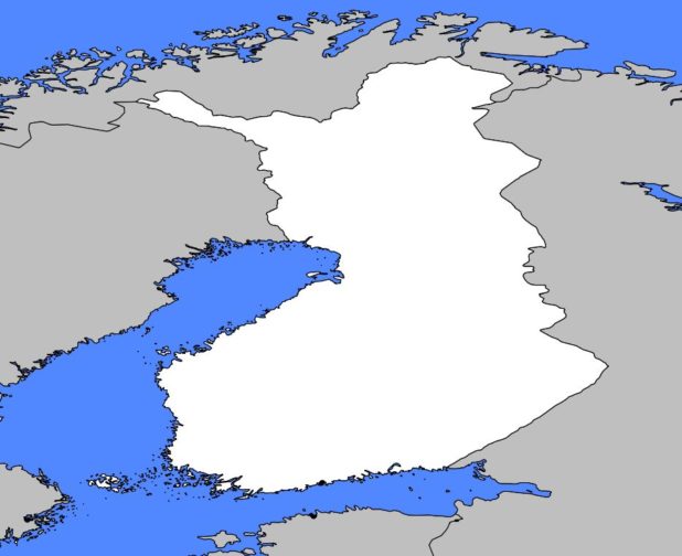 Carte vierge de la Finlande