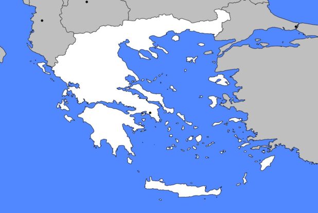 Carte vierge de la Grèce